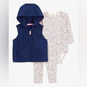 Carter's Baby 3-Piece Floral Little Vest Set 18 months